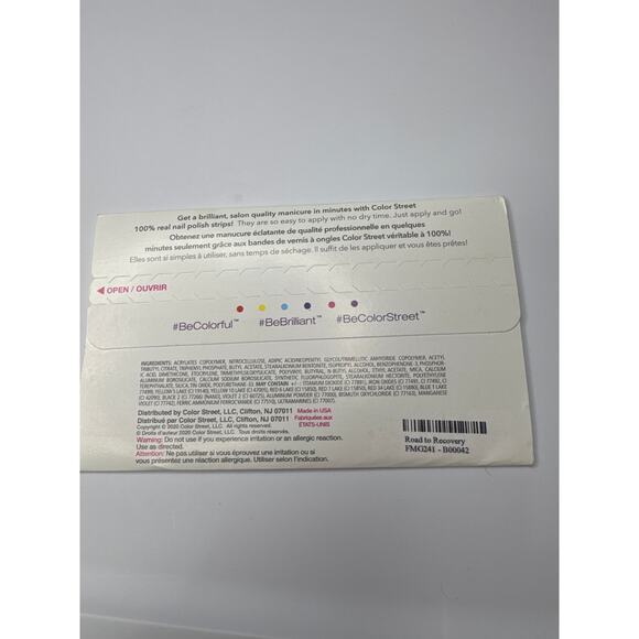 NWT Color Street "Road to Recovery” Red Glitter Nail Strips - Picture 4 of 4